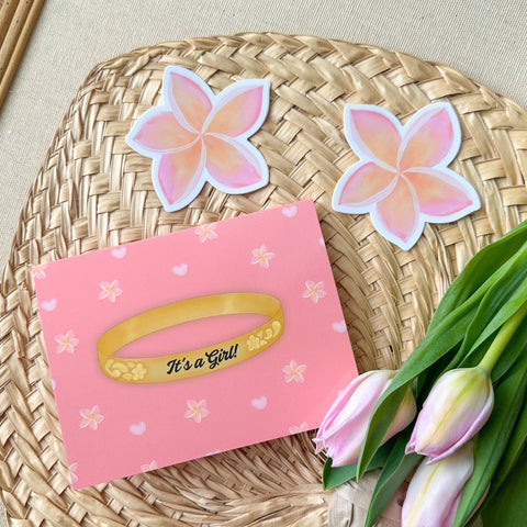 It’s A Girl! - Hawaiian Bracelet Greeting Card