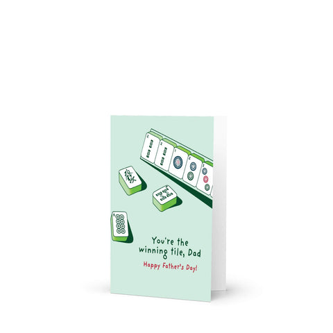 Mahjong Father's Day Card | Funny Asian Winning Tile Chinese Game