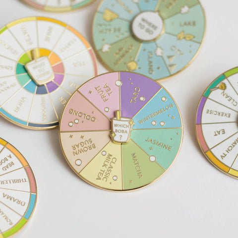 Which Boba Spinning Enamel Pin, Interactive Pin