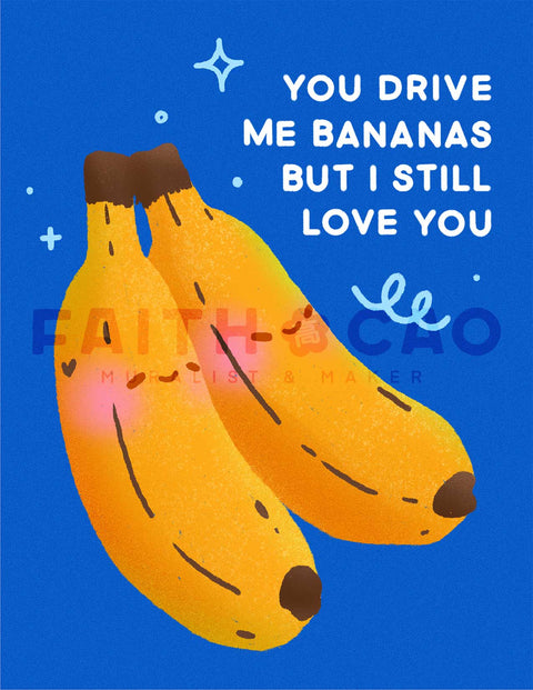 Banana Love Card