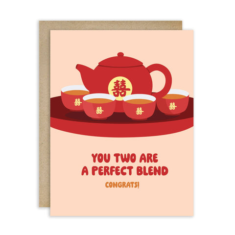 Perfect Blend Asian Wedding Cards | Red Chinese Vietnamese Tea Ceremony