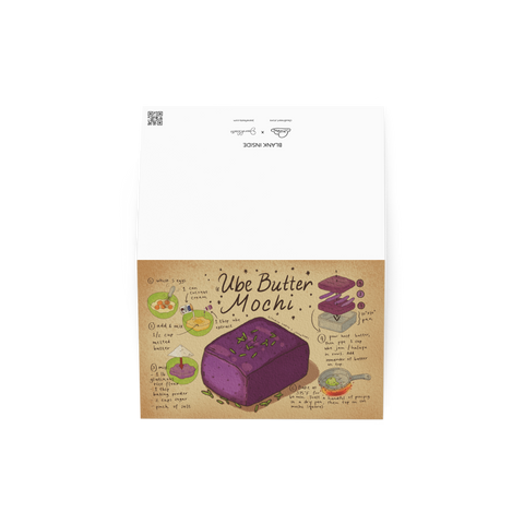 Ube Butter Mochi Recipe Blank Greeting Card