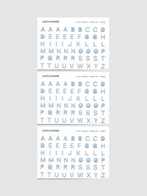 Raised Letter Stickers