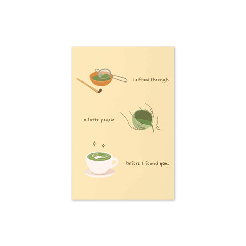 Sifted a Latte | Japanese Green Tea Thinking of You Asian Greeting Card